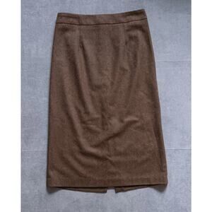 EUC Chadwicks Of Boston Brown Wool Blend Skirt 70s 80s Womens Size 12